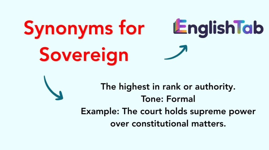 Synonyms for Sovereign