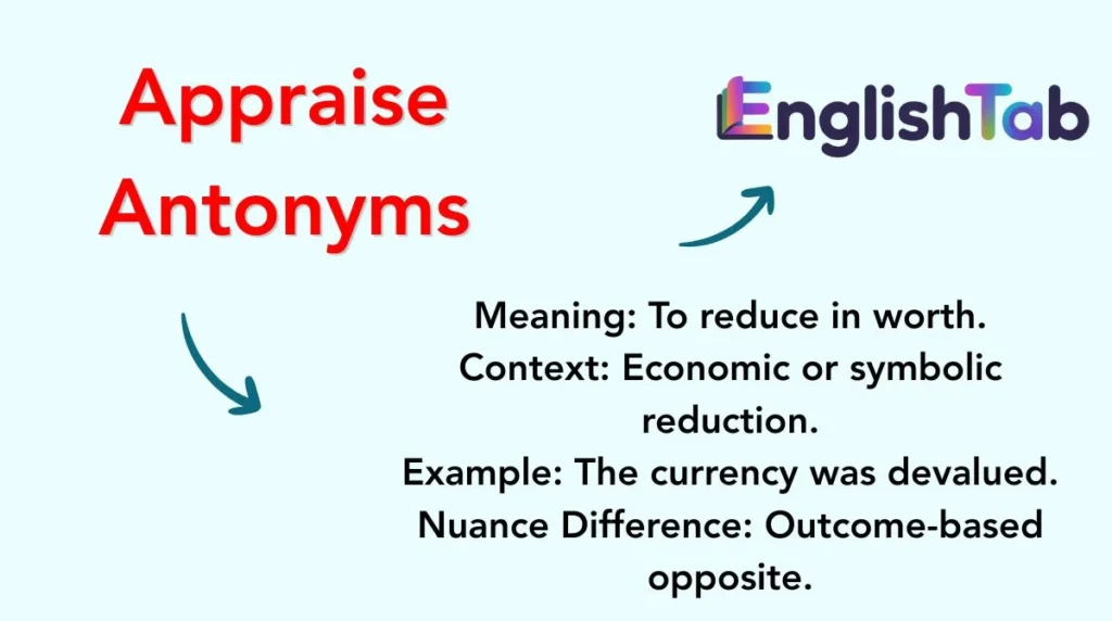 Appraise Antonyms