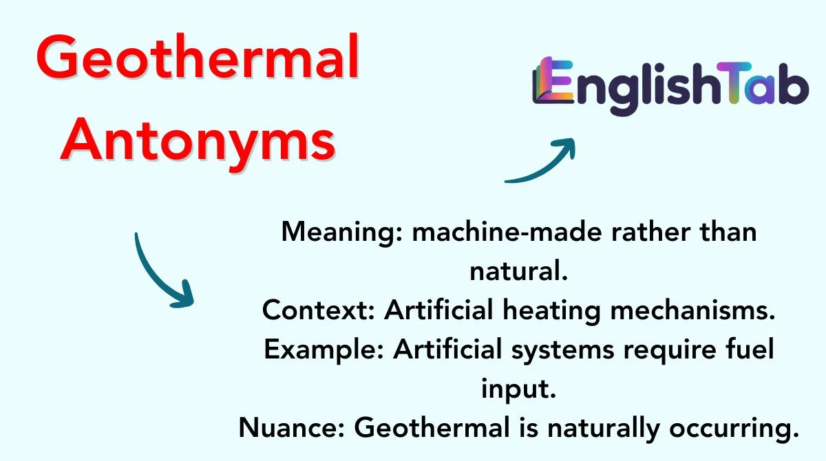 Geothermal Antonyms