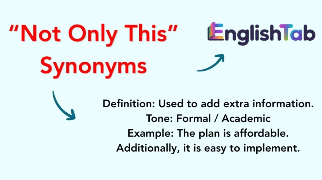 “Not Only This” Synonyms