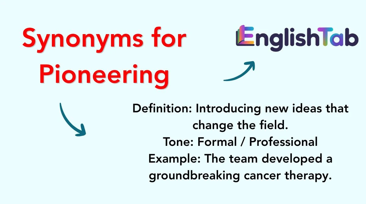 Synonyms for Pioneering