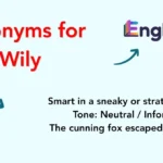 Synonyms for Wily