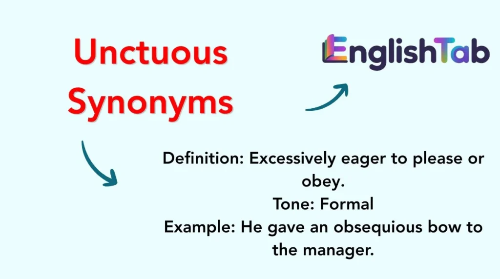 Unctuous Synonyms